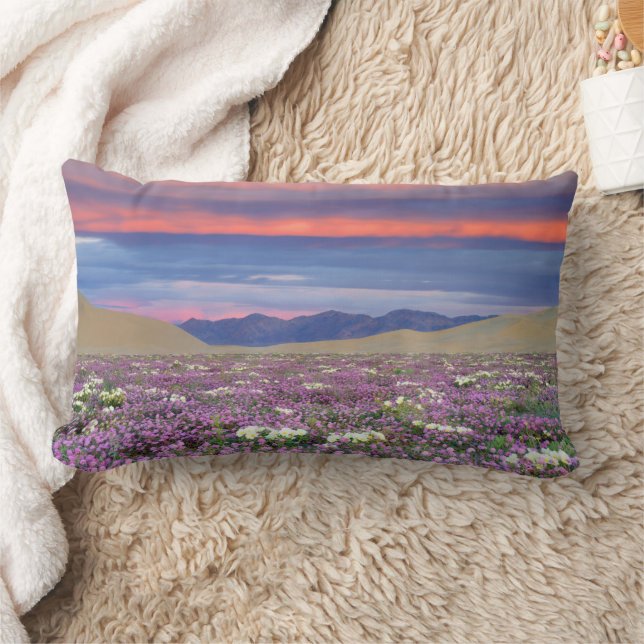 Cojín Lumbar Flores silvestres de Sand Verbena y Dune Primrose  (Manta)