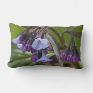 Cojín Lumbar Flores silvestres de Virginia Bluebells