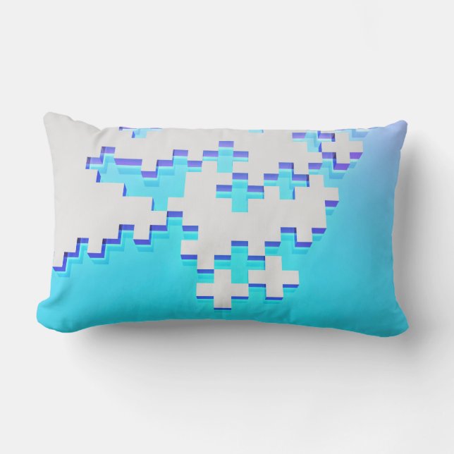 Cojín Lumbar Fondo abstracto con rompecabezas gris (Anverso)