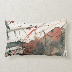 Cojín Lumbar Fondo abstracto del grunge, textura de la tinta. 5