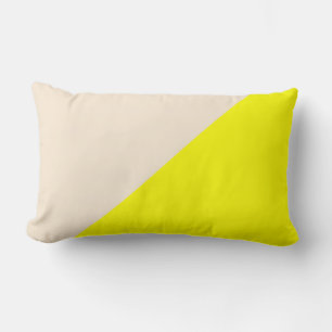 Cojín Lumbar Fondo de color sólido amarillo y blanco antiguo