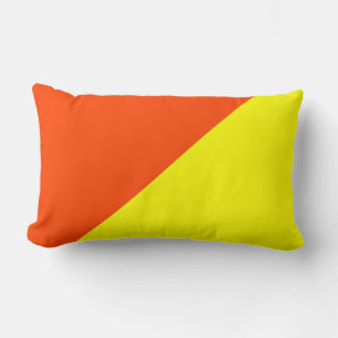 Cojín Lumbar Fondo de color sólido amarillo y rojo Naranja