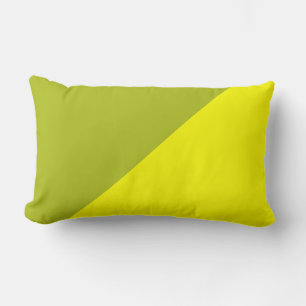 Cojín Lumbar Fondo de color sólido amarillo y verde ácido