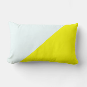 Cojín Lumbar Fondo de color sólido de niebla amarillo y azul