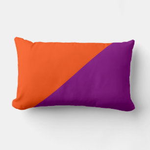 Cojín Lumbar Fondo de color sólido púrpura y naranja-rojo