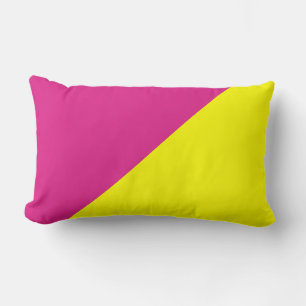 Cojín Lumbar Fondo de color sólido rosa amarillo