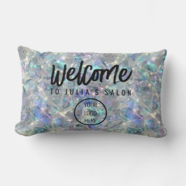 Cojín Lumbar Fondo de piedra de ópalo holográfico