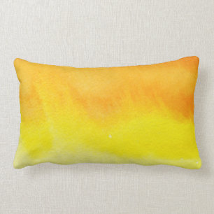 Cojín Lumbar Fondo pintado a mano 2 de la acuarela abstracta