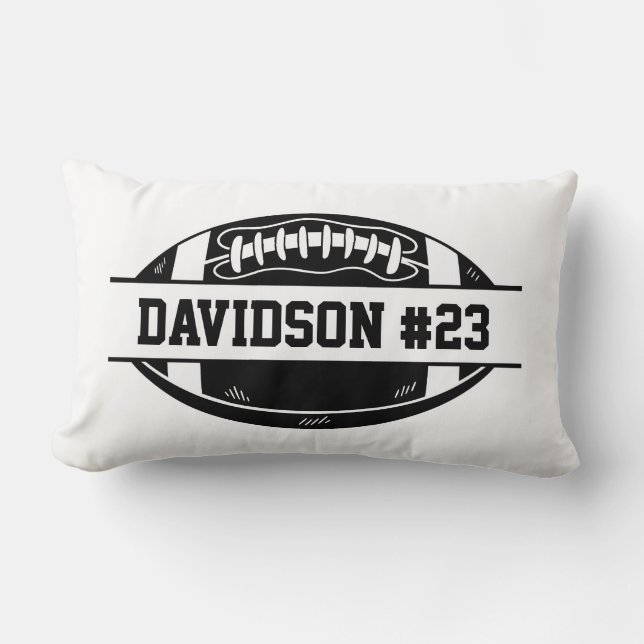 Cojín Lumbar Football Fan Game Day Football Throw Pillow (Anverso)