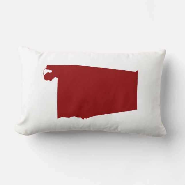 Cojín Lumbar Forma de Alabama rojo oscuro (Anverso)