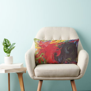 Cojín Lumbar Formas de lucha de Franz Marc, Arte Antiguo Fino