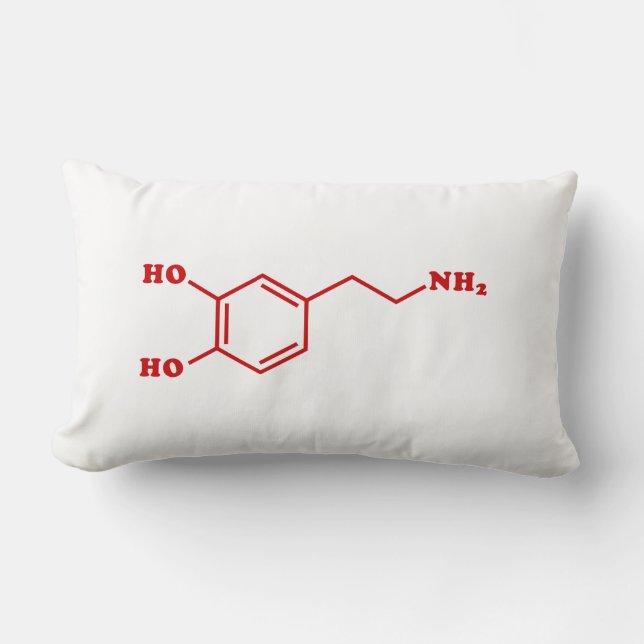 Cojín Lumbar Fórmula química molecular de dopamina (Anverso)