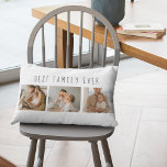 Cojín Lumbar Foto de colección moderna y el mejor regalo de la<br><div class="desc">Presentamos el Regalo de texto Modern Collage Photo & Best Family Ever, una manera única y personalizada de celebrar el amor y la alegría de tu familia. Este regalo especial combina la belleza de un collage de fotos personalizados con un mensaje sincero para crear un conservador memorable que será valorado...</div>