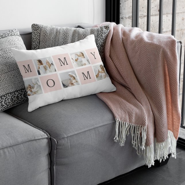 Cojín Lumbar Foto de colección moderna y regalo de mamá rosa pa (Subido por el creador)
