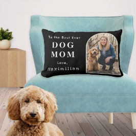 Cojín Lumbar Foto de mascota personalizada Mejor mamá de perro 