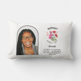 Cojín Lumbar FOTO DE NOMBRE DE LA Flor en el mes de agosto