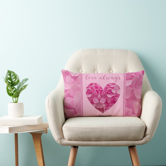 Cojín Lumbar Foto personalizada Cardilla lumbar con flores rosa (Silla)