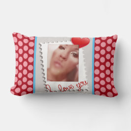 Cojín Lumbar Foto personalizada lunar del día de San Valentín