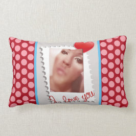 Cojín Lumbar Foto personalizada lunar del día de San Valentín