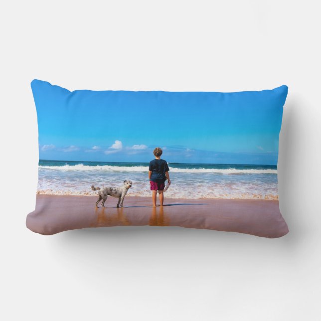 Cojín Lumbar Foto personalizada Personalizado Pillow Tus fotos  (Anverso)