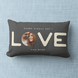 Cojín Lumbar Foto personalizado moderna AMOR San Valentín regal
