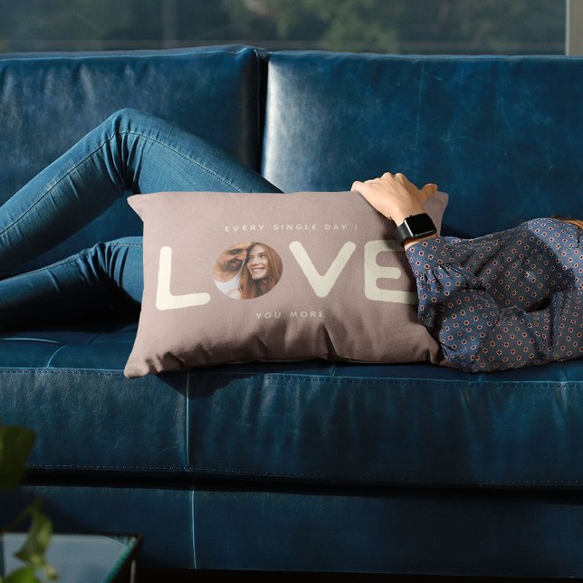 Cojín Lumbar Foto personalizado moderna AMOR San Valentín regal (Subido por el creador)