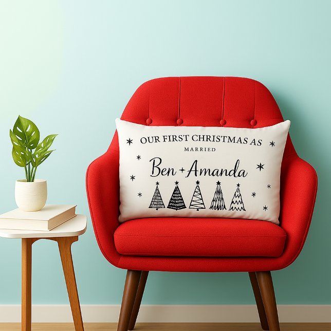 Cojín Lumbar Foto y texto personalizados para pareja (Subido por el creador)