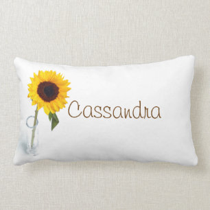 Cojín Lumbar Fotografía brillante floral soleada de la flor de