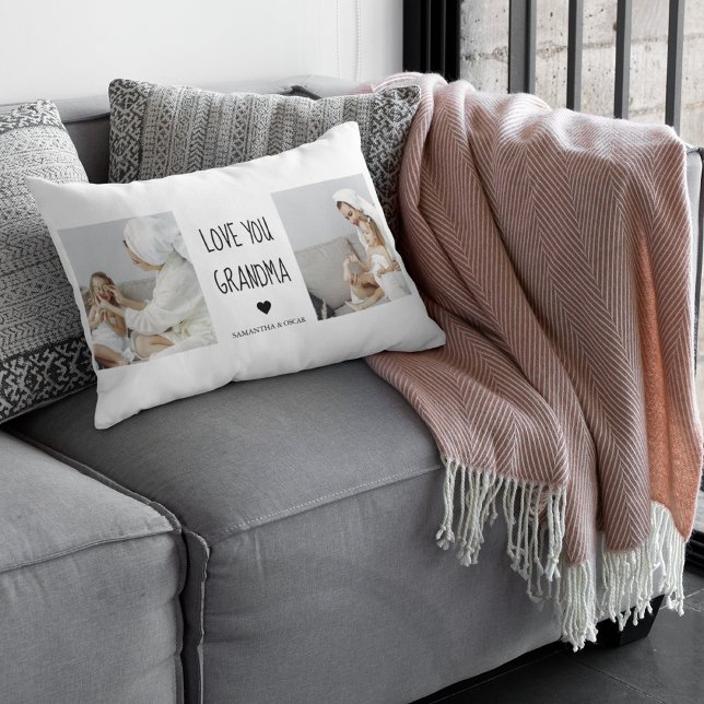 Cojín Lumbar Fotografía de colección moderna Ama a tu abuela Me (Subido por el creador)