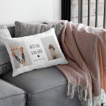 Cojín Lumbar Fotografía de Collage moderna mejor perro de papá<br><div class="desc">"¡Presentamos al 'mejor perro de papá'! Esta moderna foto de collage capta el reconfortante vínculo entre un padre amoroso y su compañero de peluche. Desde largos paseos por el parque hasta noches acogedoras en el sofá, este dinámico dúo es inseparable. En las buenas y en las malas, se tienen las...</div>