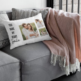 Cojín Lumbar Fotografía de pareja de colonos y encantadora cita