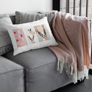 Cojín Lumbar Fotografía de tres grupos   Perro Valentines Gift