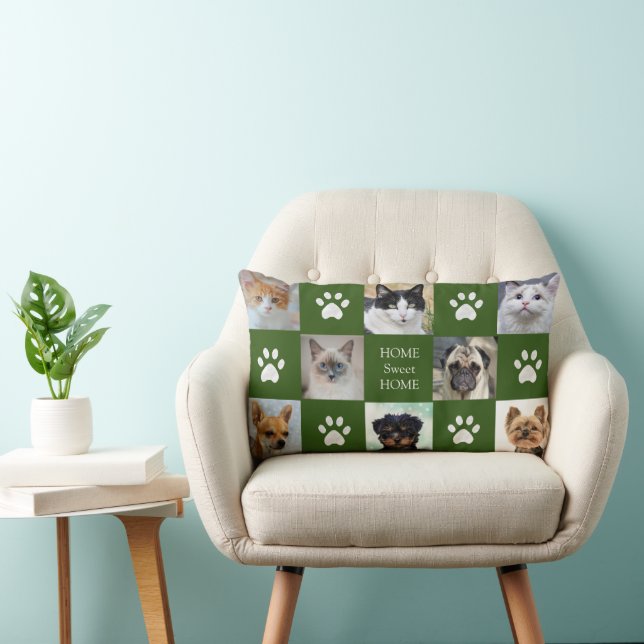 Cojín Lumbar Fotos Personalizados de gatos y perros con patas e (Silla)