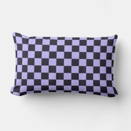 Cojín Lumbar French lilac checkerboard pattern