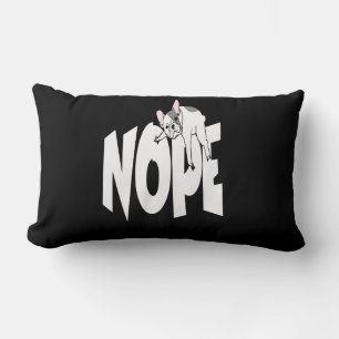 Cojín Lumbar Frenchie Gift   Bulldog francés Cute Nope
