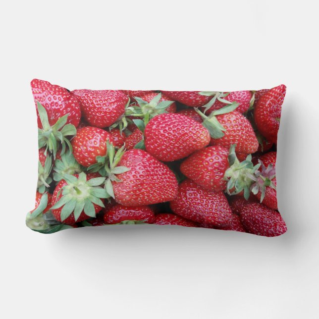 Cojín Lumbar fresas frescas (Anverso)