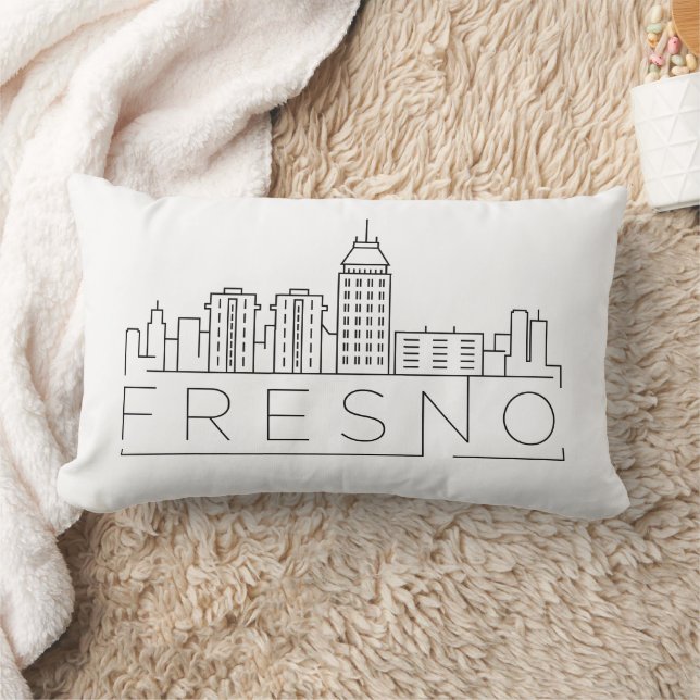 Cojín Lumbar Fresno, California Skyline Lumbar Pillow (Manta)