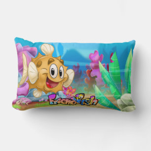 Cojín Lumbar FriendFish cartoon cute fish Throw Pillow