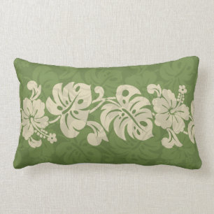 Cojín Lumbar Frontera hawaiana KL301 del hibisco de Kalakaua