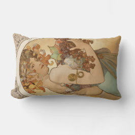 Cojín Lumbar Fruta (Art Nouveau) (retrato femenino) (frutas)