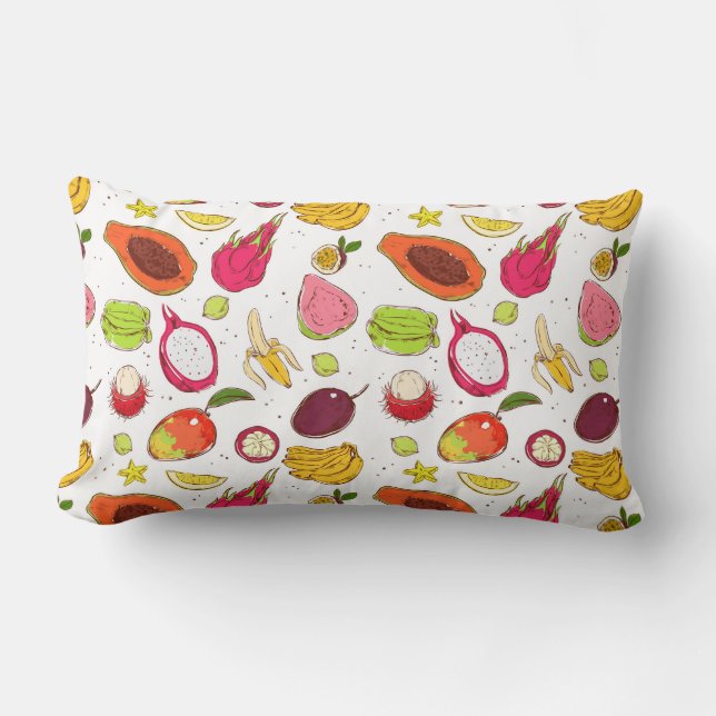 Cojín Lumbar Fruta tropical (Anverso)