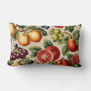 Cojín Lumbar Frutas y flores de un jardín italiano de lujo