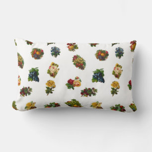 Cojín Lumbar Frutas y Flores Vintage