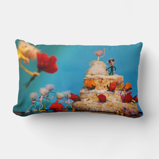 Cojín Lumbar Fubby trouwfeest met gooien van boeket. (Anverso)