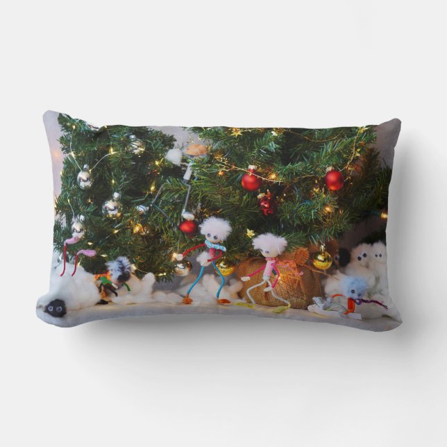 Cojín Lumbar Fubby's in Winterwonderland. (Anverso)