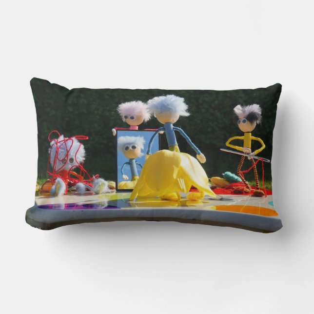 Cojín Lumbar Fubby's met Tulpen jurk bij atelier. (Anverso)