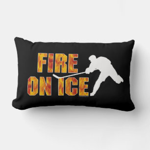 Cojín Lumbar Fuego de Hockey en Hielo