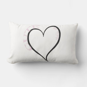 Cojín Lumbar Fuente rosa de corazón negro curo pero psicópata