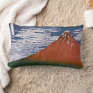Cojín Lumbar Fuji Rojo, El Volcán Aka Fujiyama Katsushika Hokus