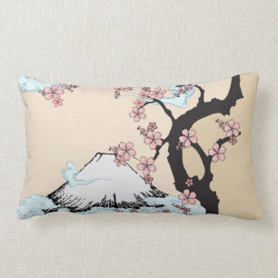 Cojín Lumbar Fuji y Sakura: 	Almohada lumbar 13" del poliéster